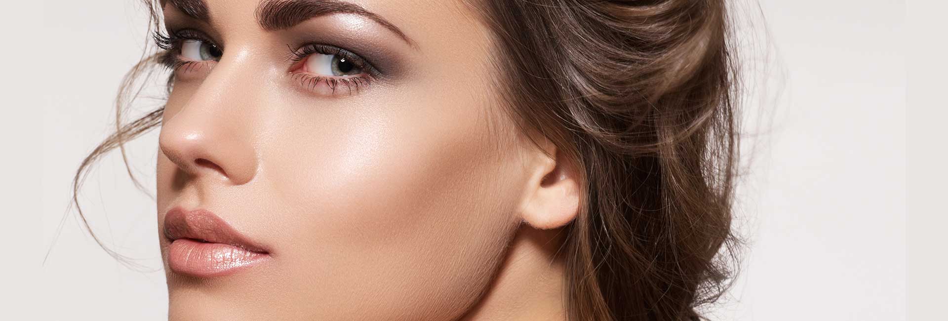 Beautiful woman model with fresh make-up